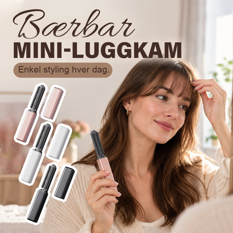 ✨ Mini trådløs varmekam for lugg – perfekt for styling på farten