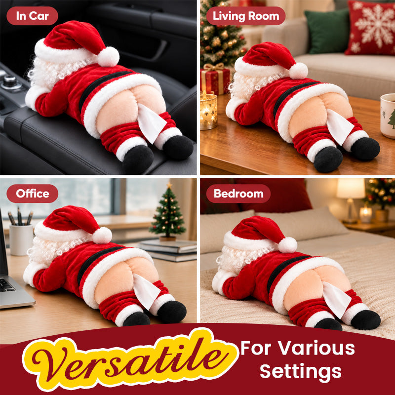 🎅🍑 Rampete julenisse – Morsom papirlommetørkleholder 🎄😂