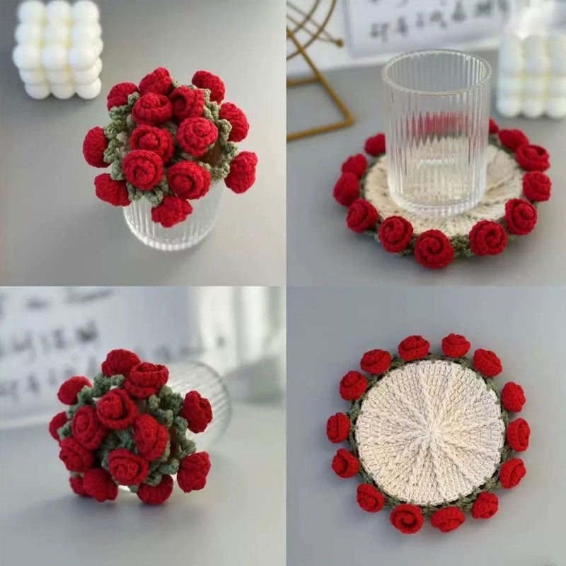 DIY Handmade Rose Bouquet Coaster  Material Package